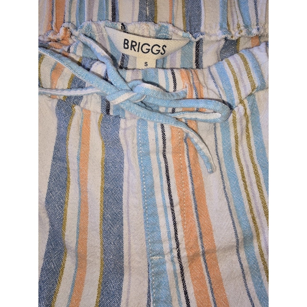 Briggs Ladies' Linen Blend Striped Pullon Shorts SIZE-Small - Picture 4 of 6